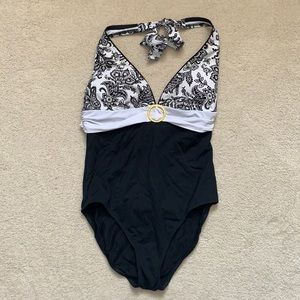 Ralph Lauren halter tie one piece swim